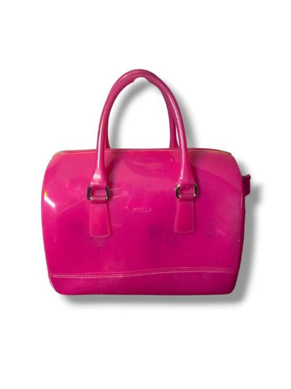Furla Hot Pink Jelly Candy Satchel - Picture 4 of 5